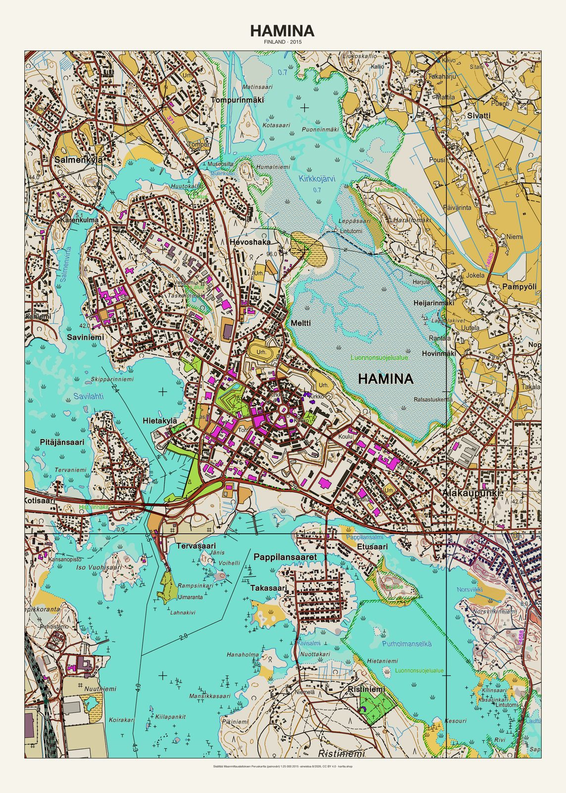 Haminan karttajuliste vuodelta 2015