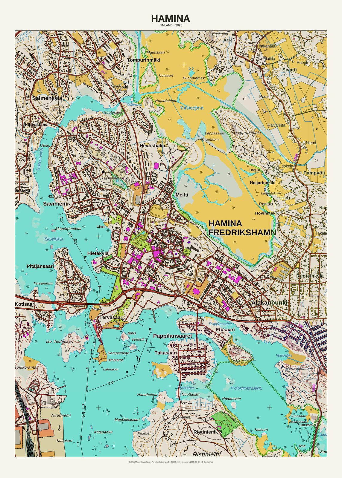 Haminan karttajuliste vuodelta 2025