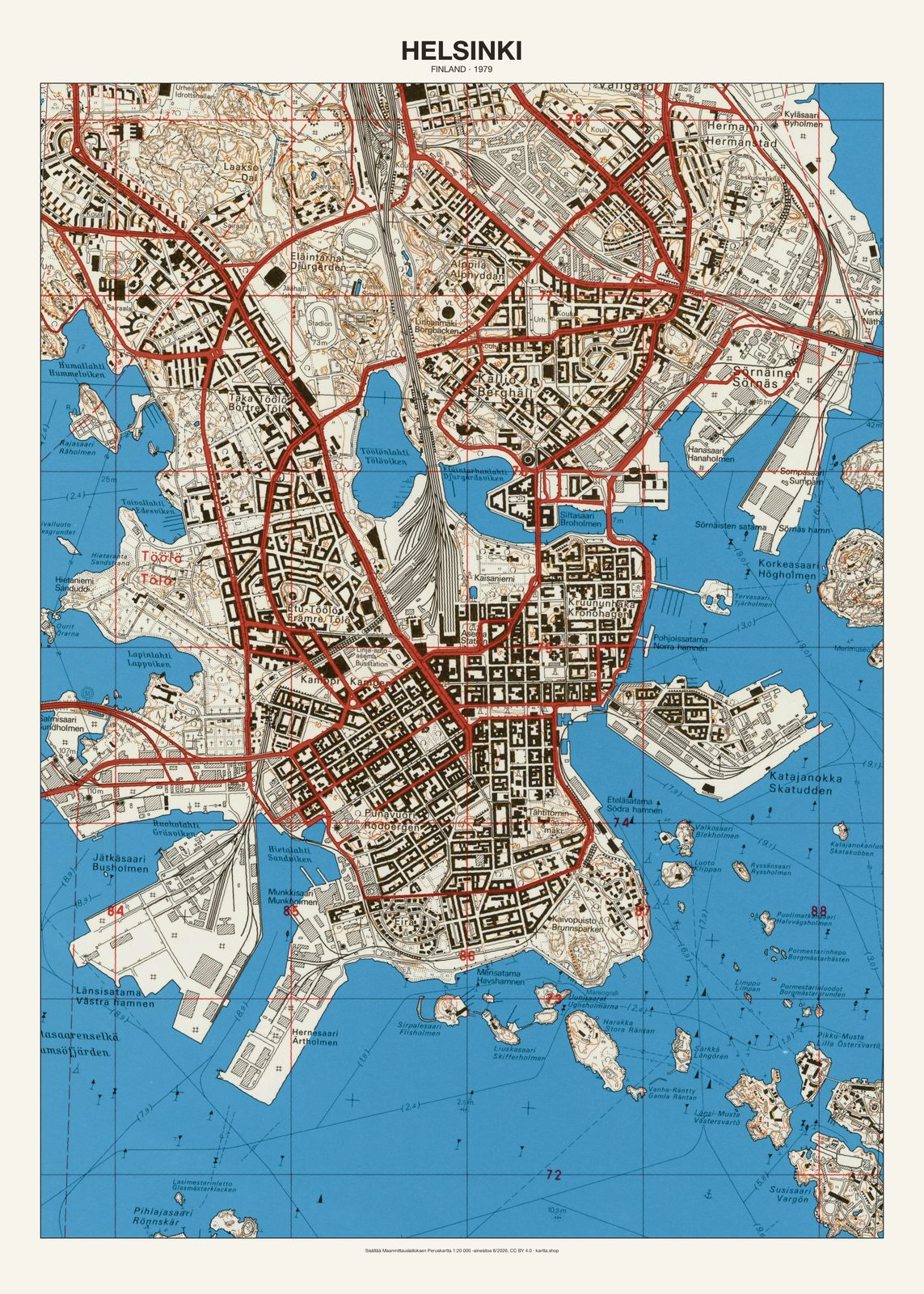 Helsinkin karttajuliste vuodelta 1979