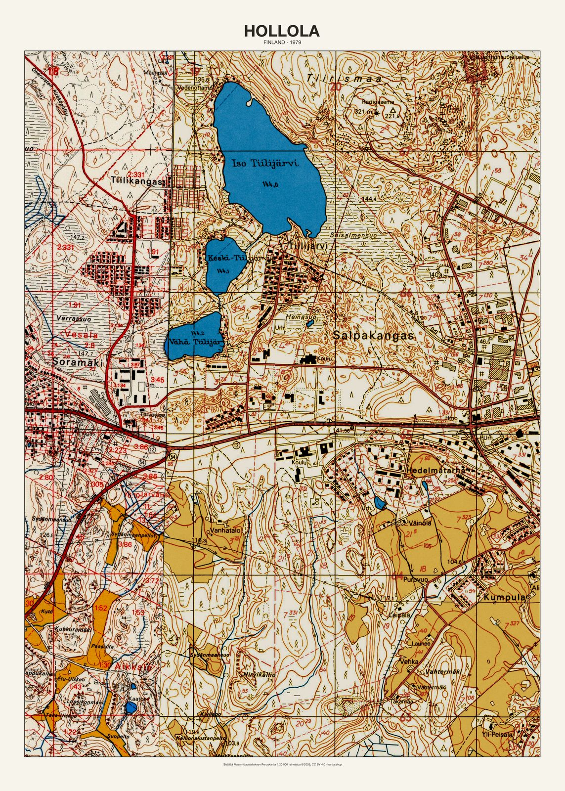 Hollolan karttajuliste vuodelta 1979
