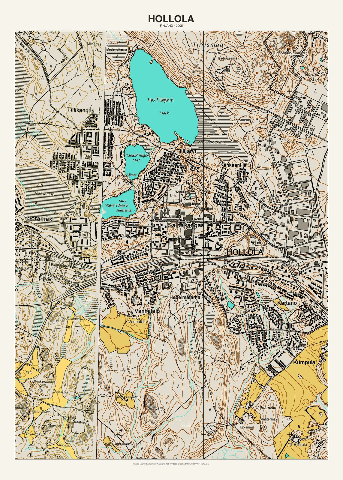 Hollolan karttajuliste vuodelta 2005