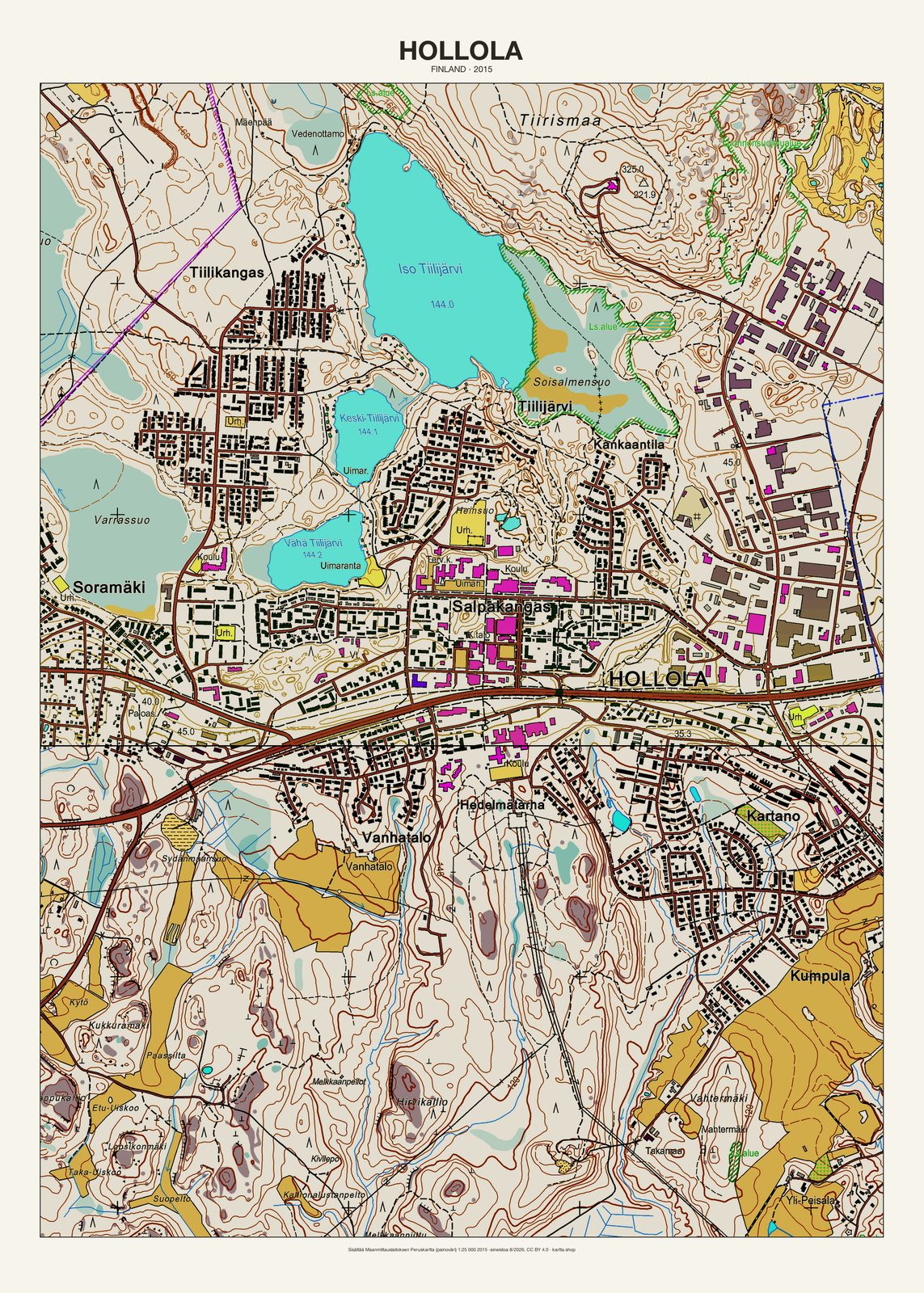 Hollolan karttajuliste vuodelta 2015