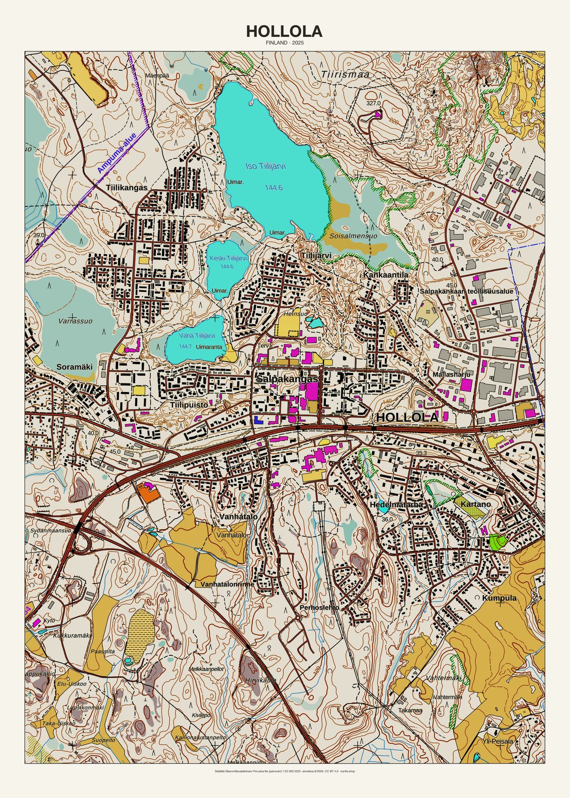 Hollolan karttajuliste vuodelta 2025