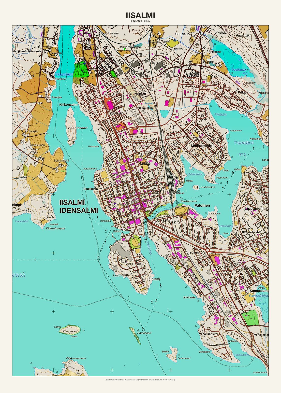 Iisalmin karttajuliste vuodelta 2025