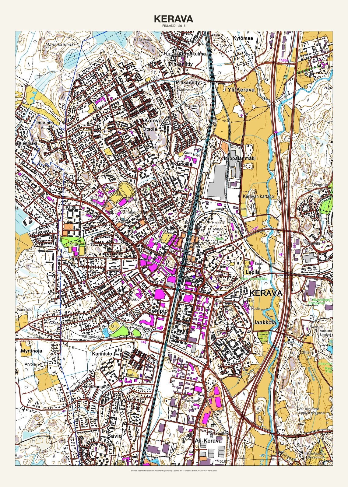 Keravan karttajuliste vuodelta 2015