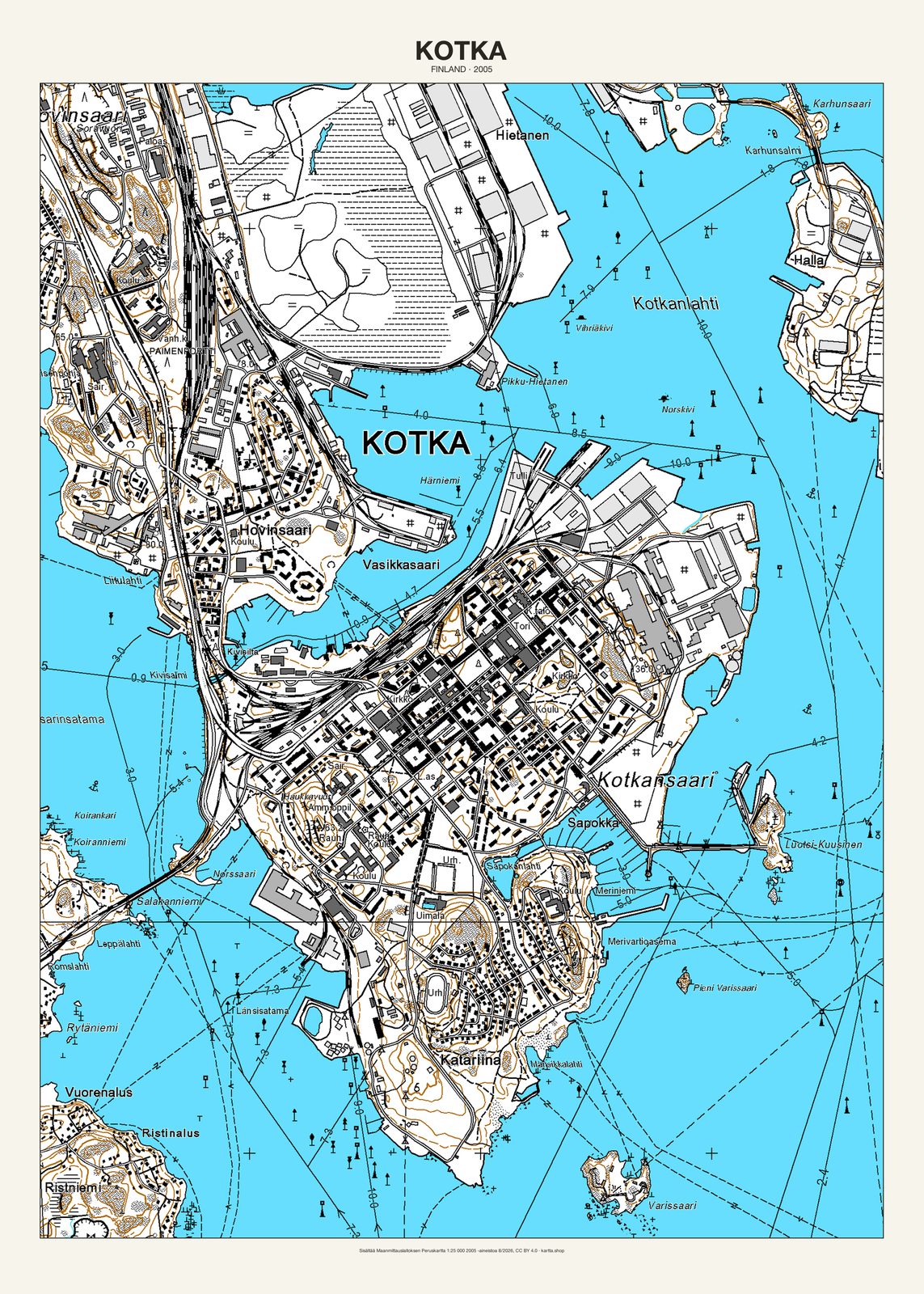 Kotkan karttajuliste vuodelta 2005