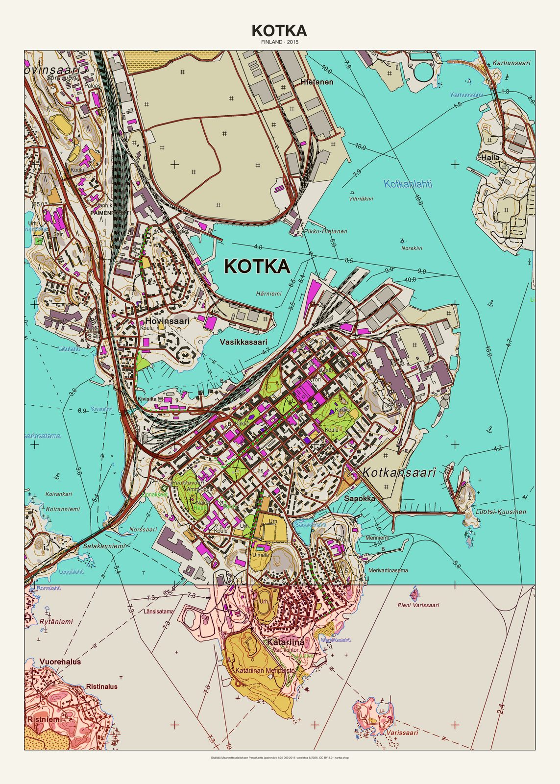 Kotkan karttajuliste vuodelta 2015