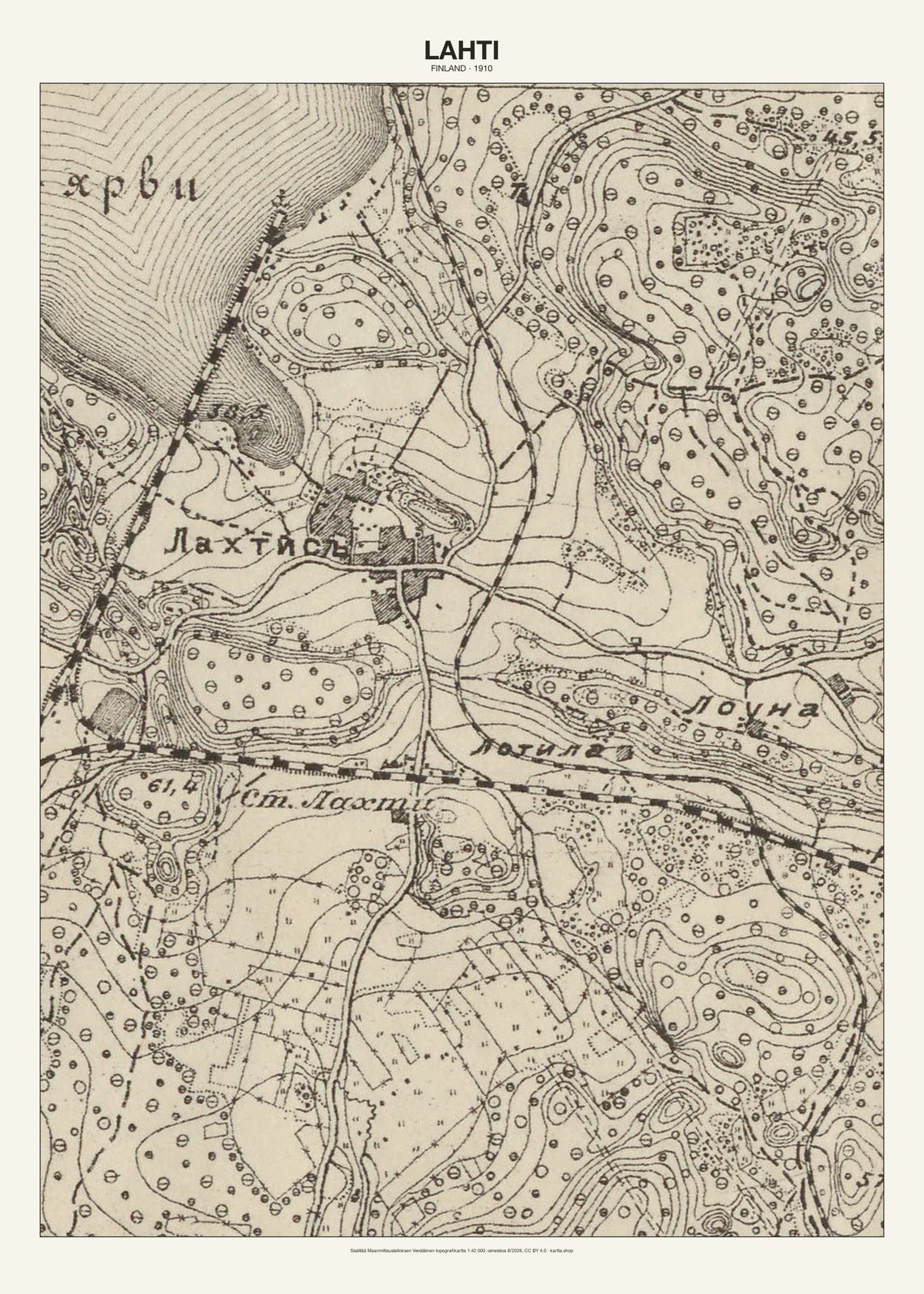 Lahtin karttajuliste vuodelta 1910