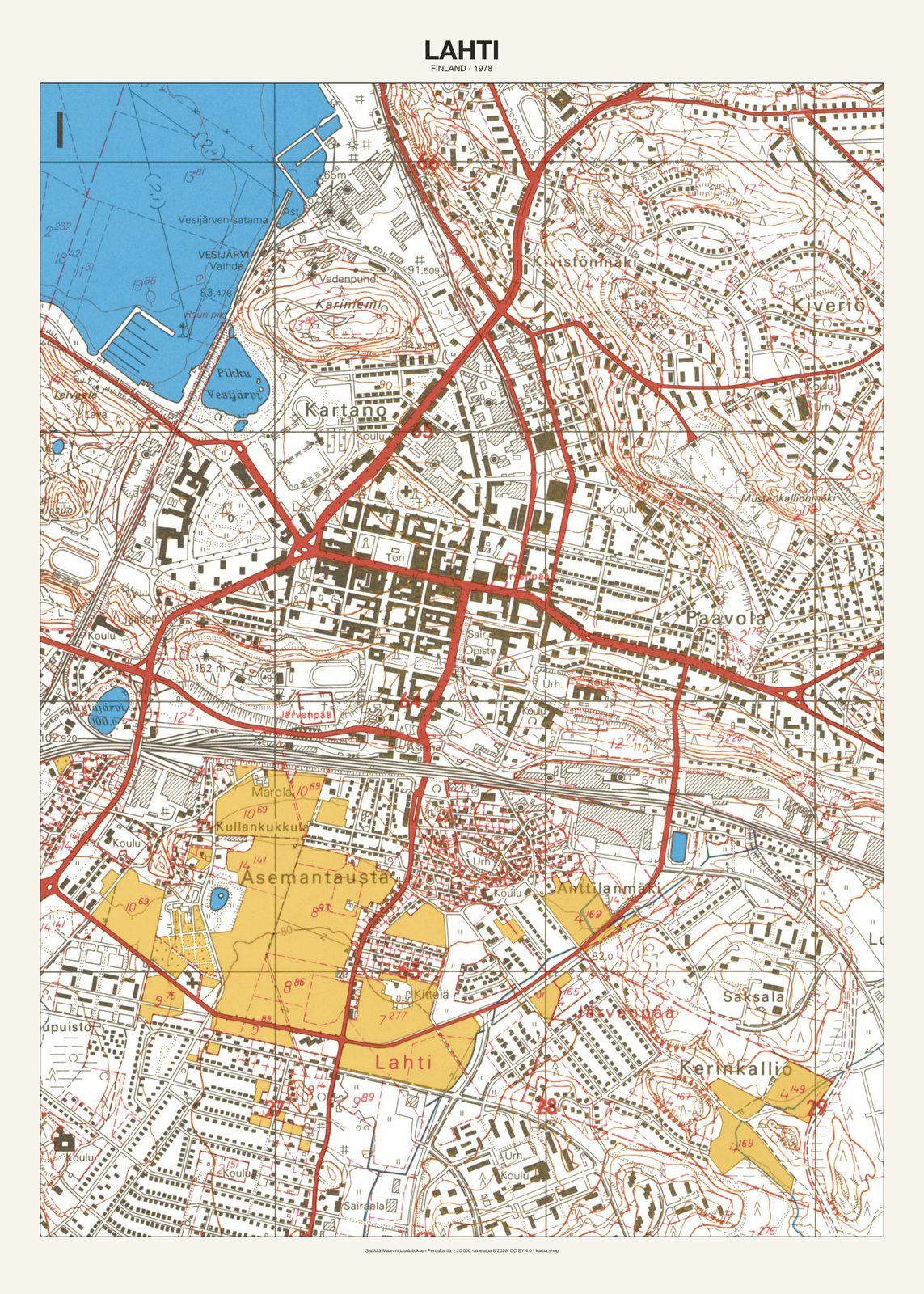 Lahtin karttajuliste vuodelta 1978