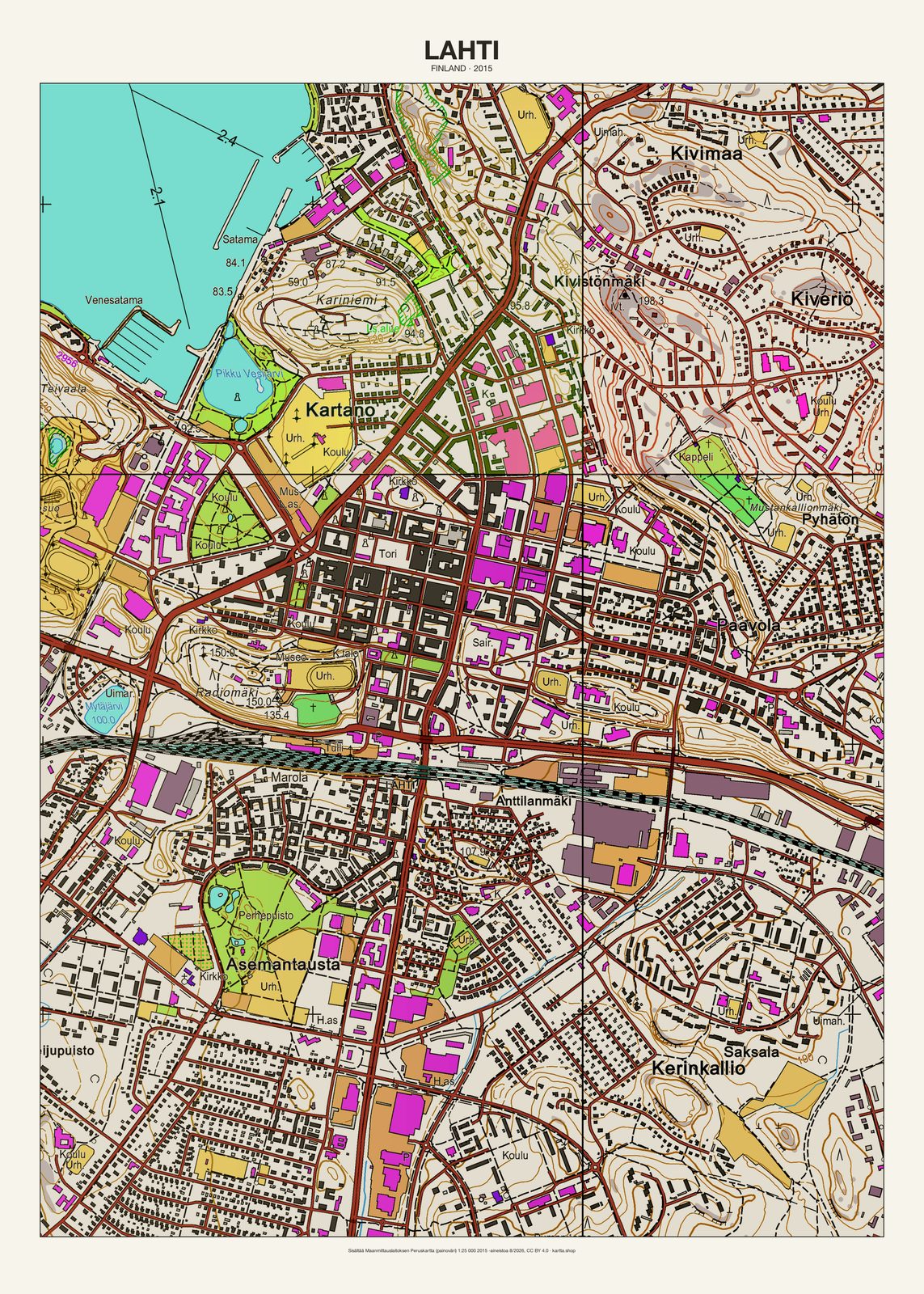 Lahtin karttajuliste vuodelta 2015