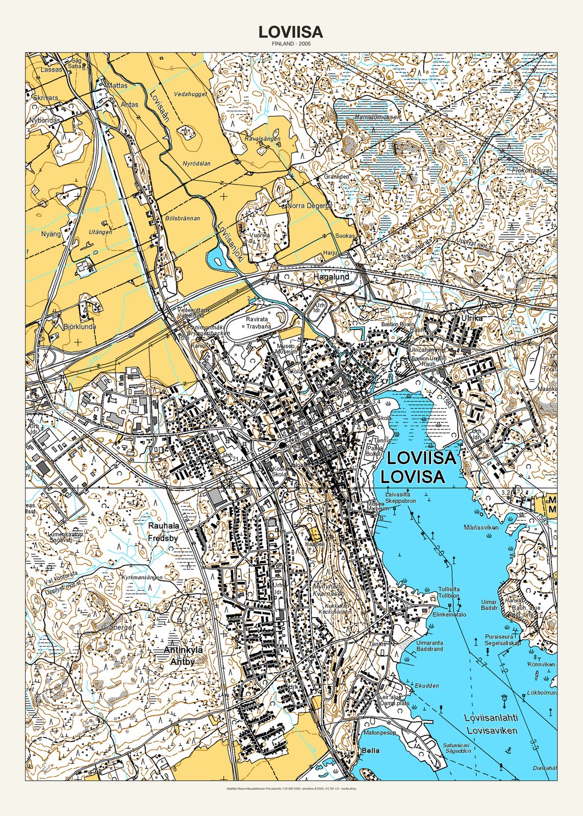Loviisan karttajuliste vuodelta 2005