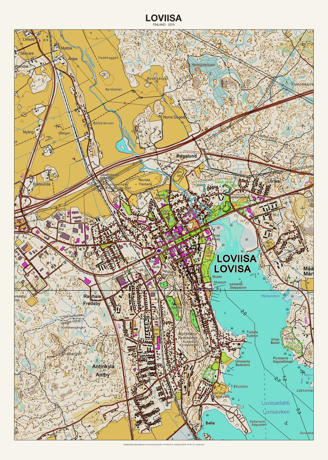 Loviisan karttajuliste vuodelta 2015