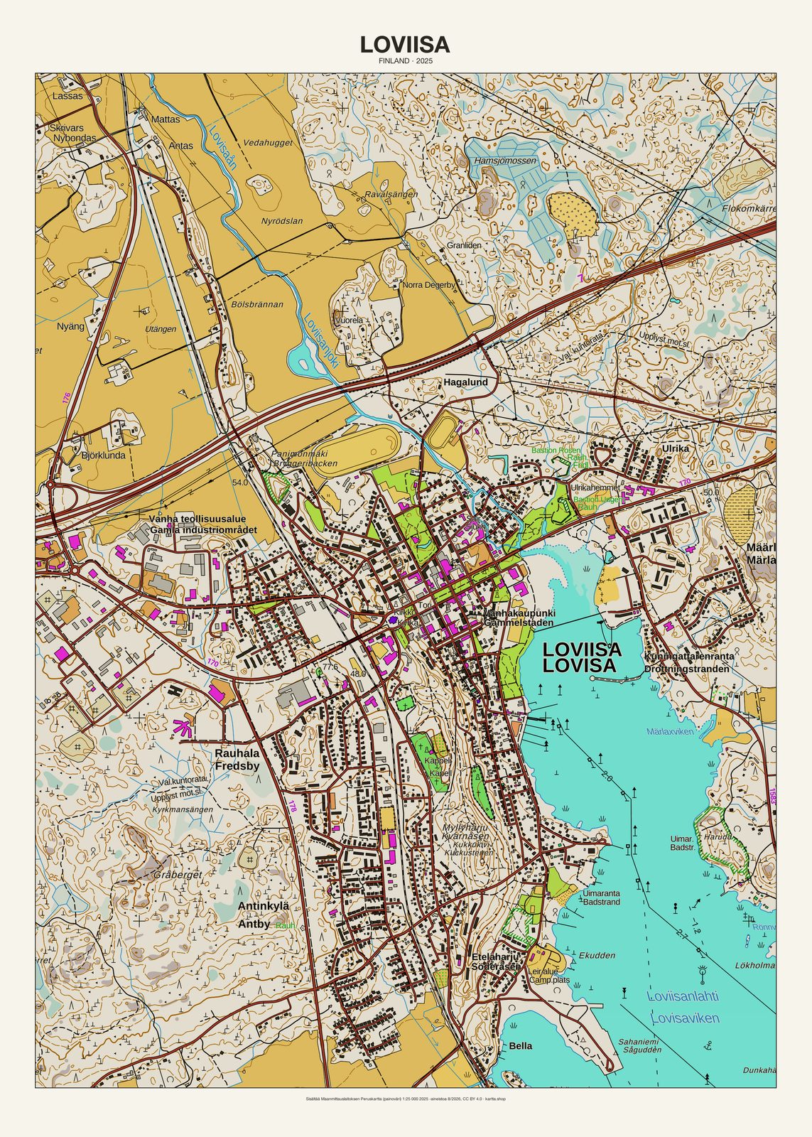 Loviisan karttajuliste vuodelta 2025