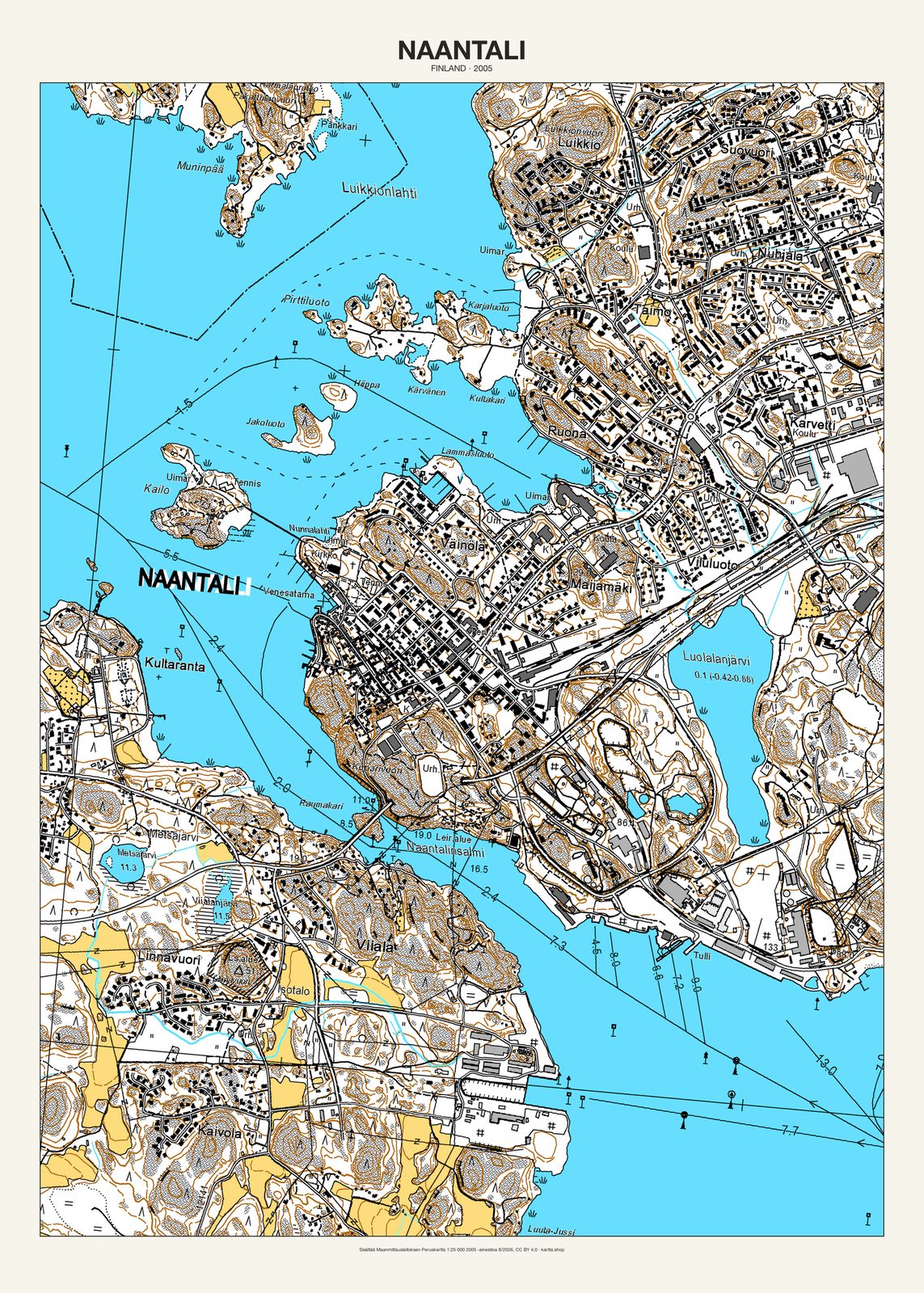 Naantalin karttajuliste vuodelta 2005