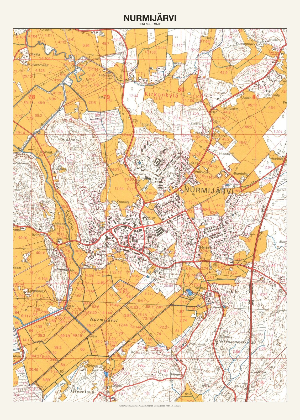 Nurmijärvin karttajuliste vuodelta 1978