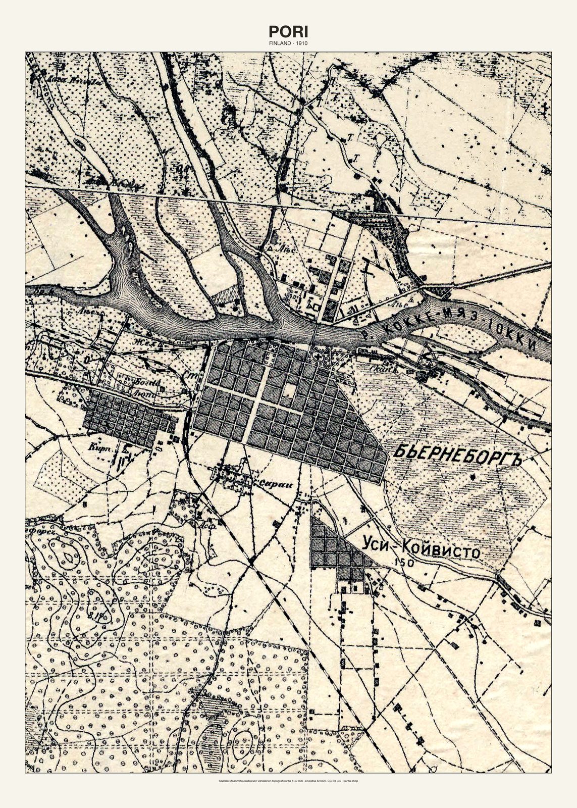 Porin karttajuliste vuodelta 1910