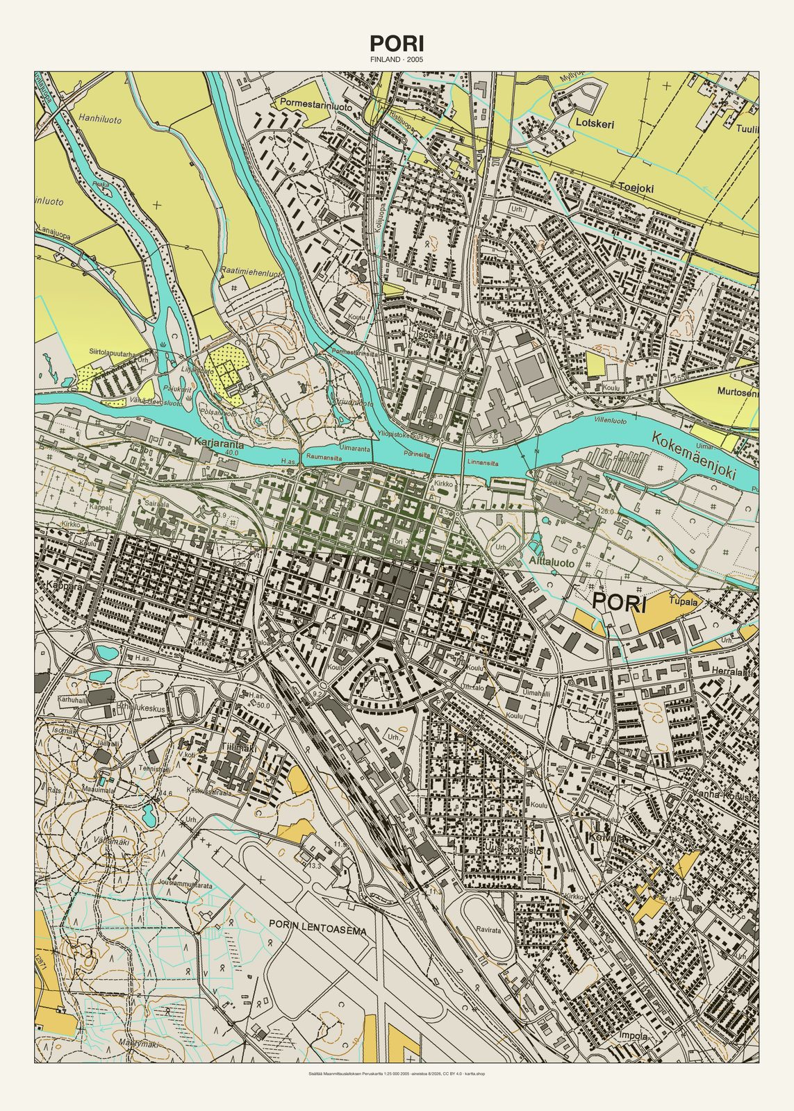 Porin karttajuliste vuodelta 2005
