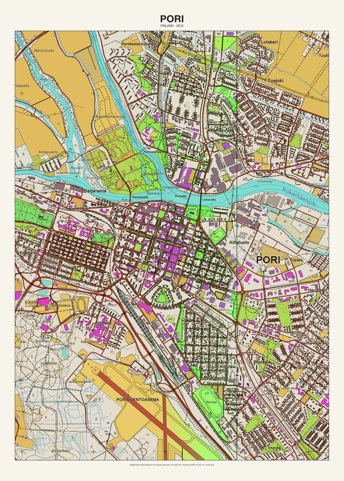 Porin karttajuliste vuodelta 2015
