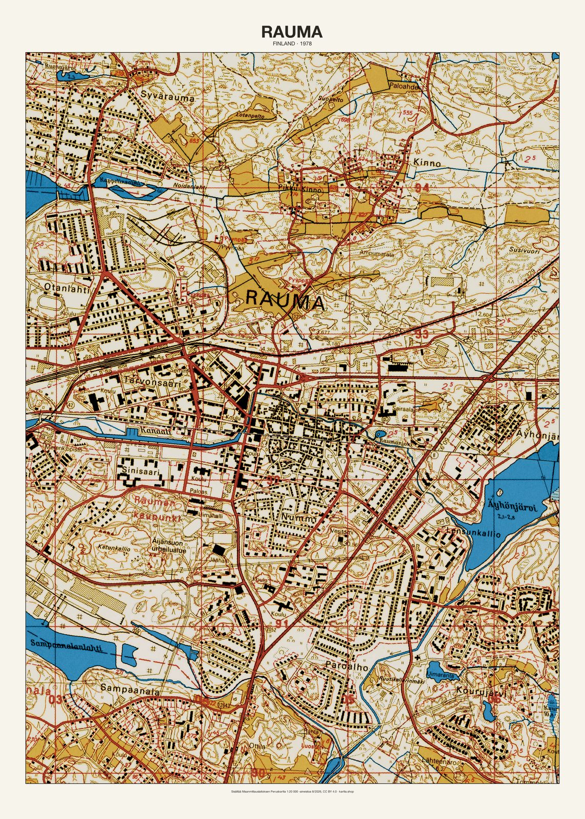 Rauman karttajuliste vuodelta 1978