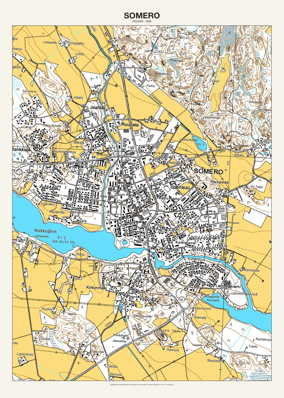 Someron karttajuliste vuodelta 2005