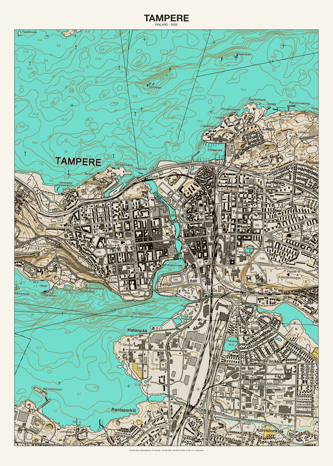 Tamperen karttajuliste vuodelta 2005