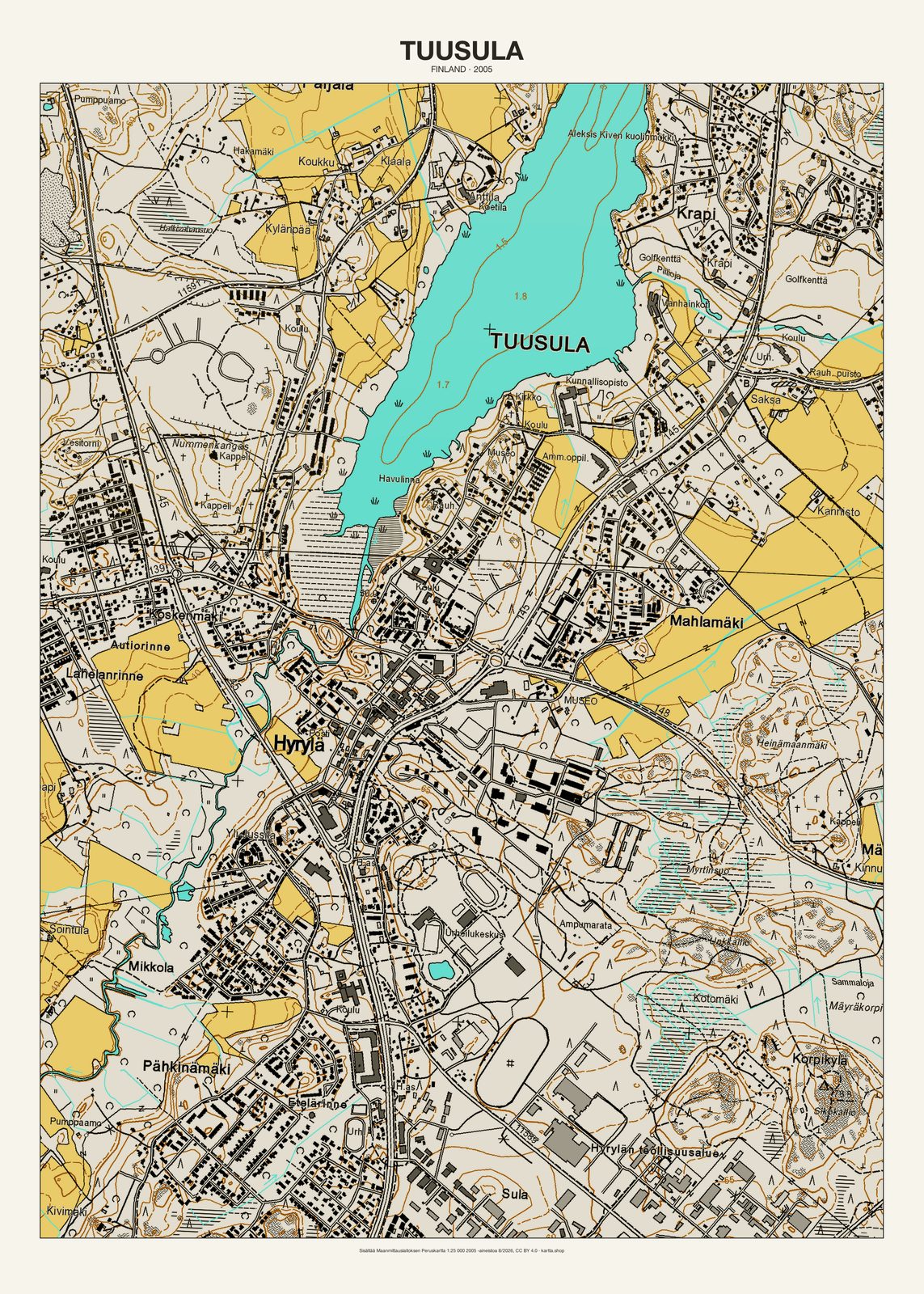 Tuusulan karttajuliste vuodelta 2005