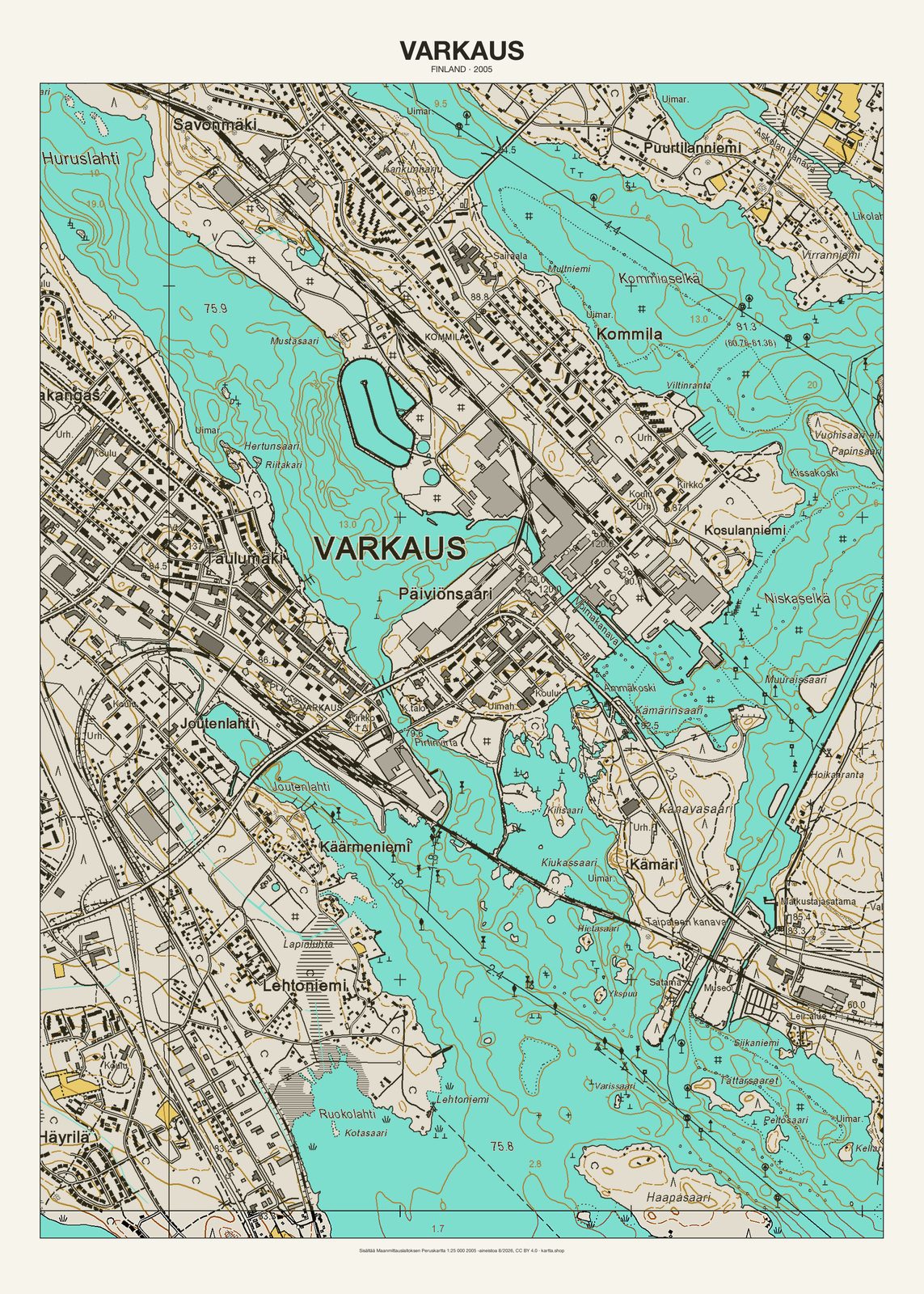 Varkausn karttajuliste vuodelta 2005